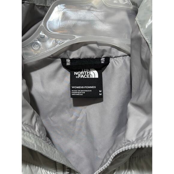 Women’s North Face Thermoball Eco Silver Gray Zip Front Puffer Jacket Coat, M - Picture 2 of 4